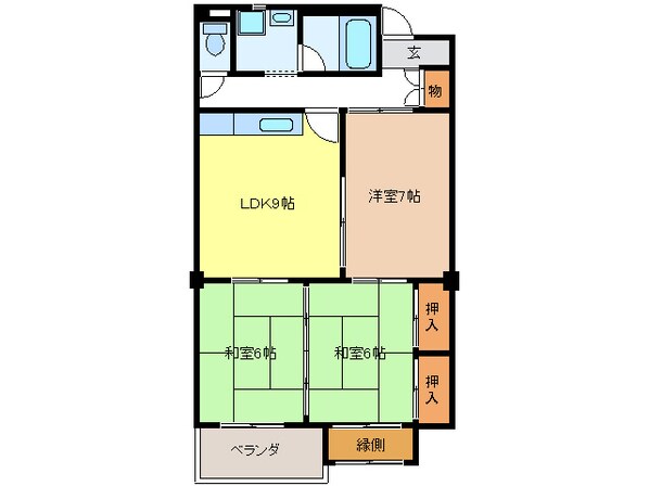 毛利コーポの物件間取画像